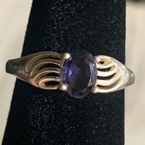 Sterling Silver Blue Iolite Ring